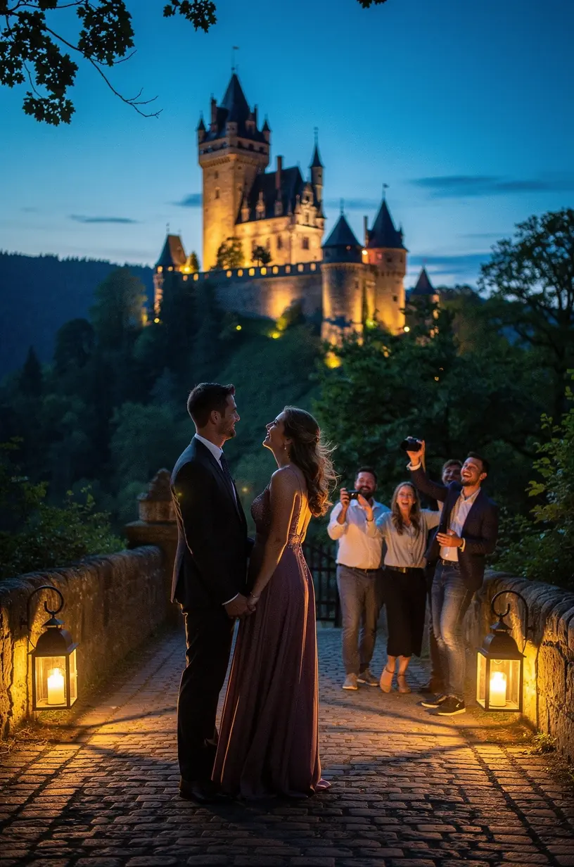 Karte mit mehrtägigen Reiserouten zu deutschen Burgen und historischen Sehenswürdigkeiten